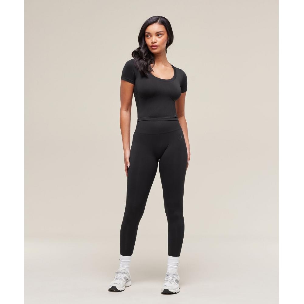 Gymshark SofT SculpT Midi T shirT Black B3b1e Bb2j