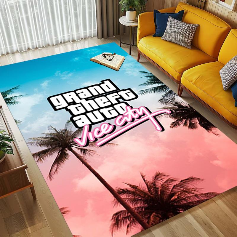 Gta Vice City Living Room Non-Slip Area Rug Soft Carpet for Bedroom Game Playroom Sofa Office Home Decor Doormat Christmas Gift C9211642