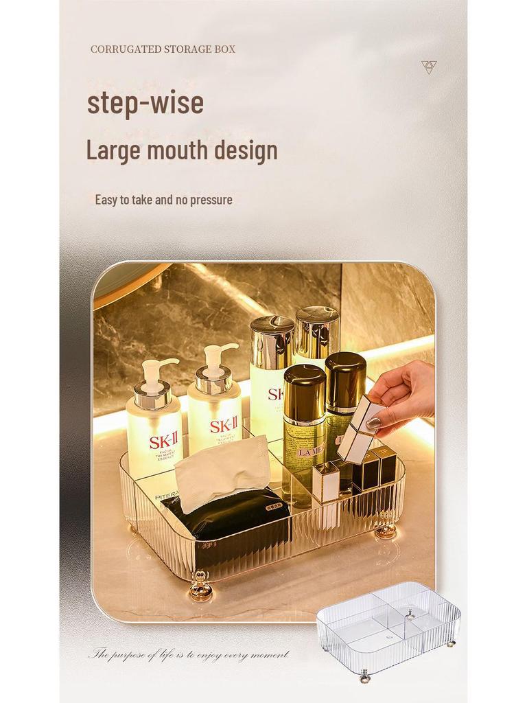 Mehrfach-Gitter Desktop Aufbewahrungsbox für Wohnzimmer - Organisieren Sie Schreibwaren, Fernbedienungen und Kosmetika