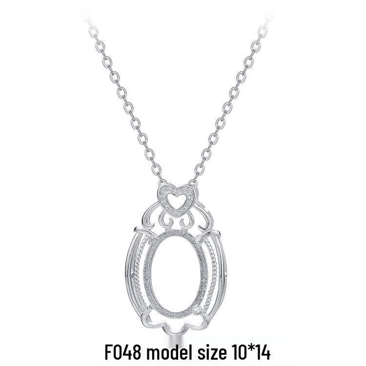 DIY Fashion Simple S925 Silver Pearl Pendant for Women, Adjustable 8mm White Copper Silver Setting.