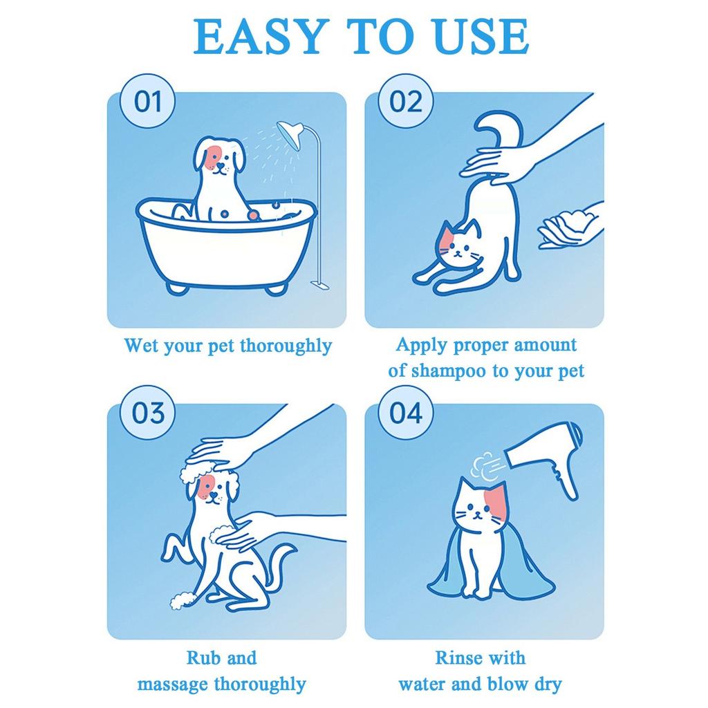 Pet Face And Body Cleanser Universal Shampoo For Cats And Dogs Suitable For Puppies And Kittens