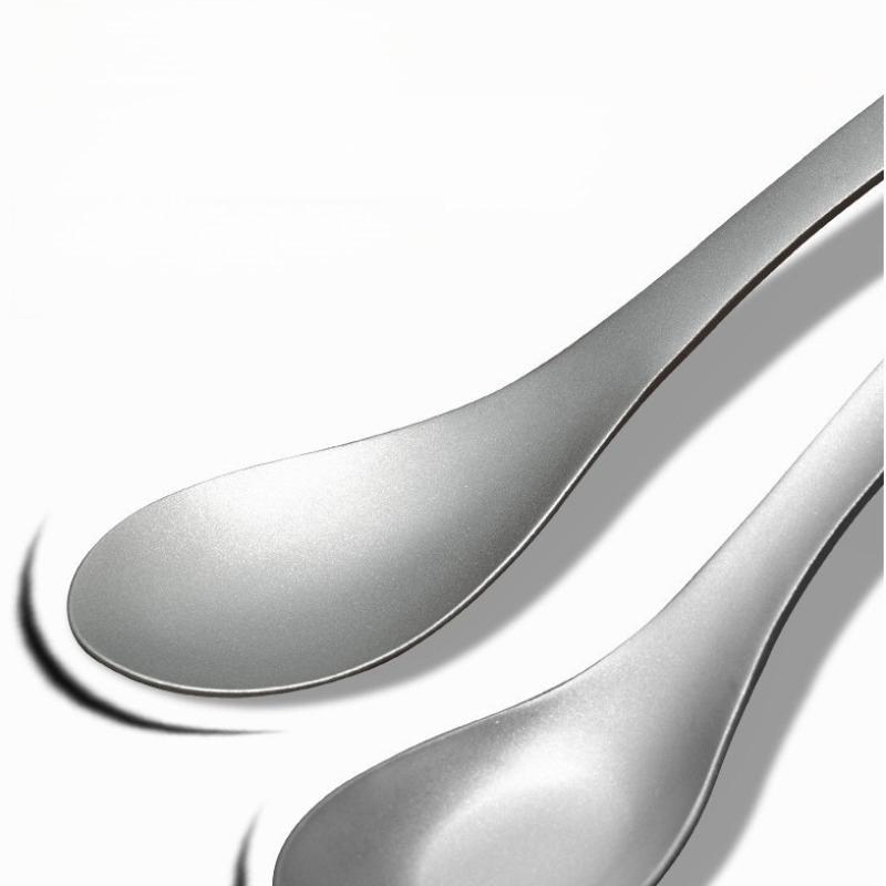 New Portable Titanium Spoon Long Handle Environmental Light Titanium Cookware EDC Tool Outdoor Tool4