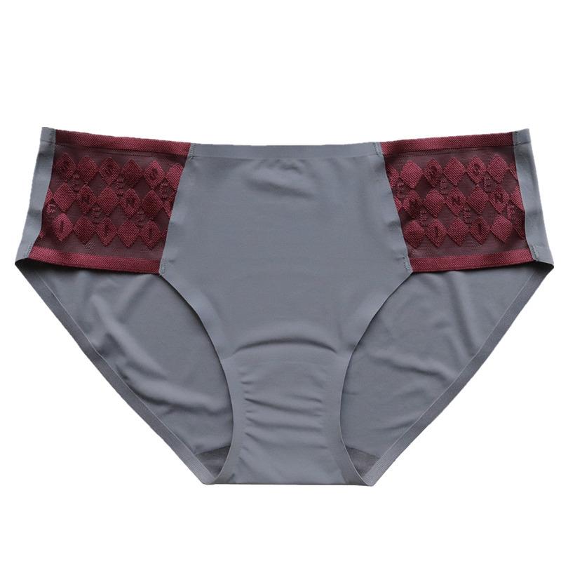 One Piece Simple Women Panties Sexy Seamless Underwear Women Low Waist Ice Silk Briefs for Women