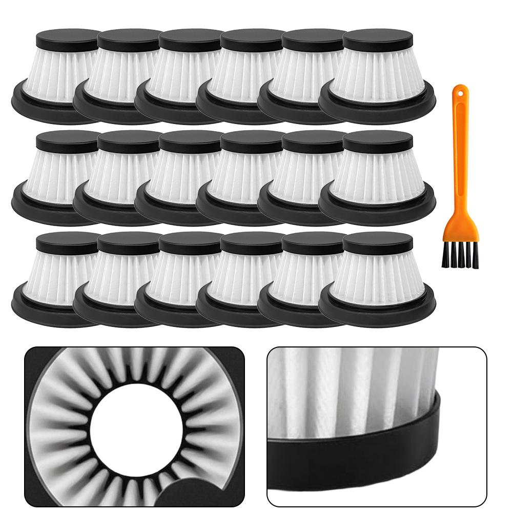 18Pack Replacement Washable HEPA Filters Compatible For Horsepower Duck Vacuum Cleaner With Cleaning Brush Spare Parts
