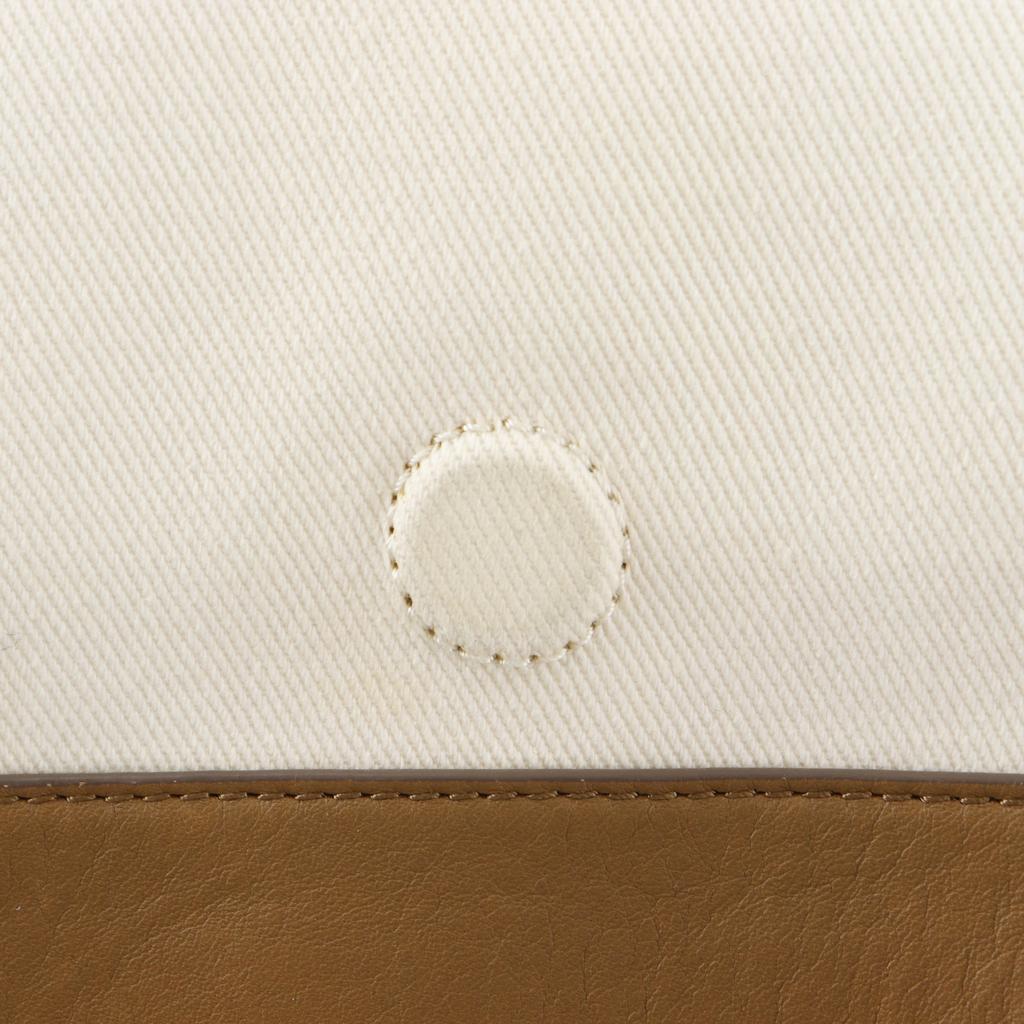 Anya Hindmarch Tote Bag Brown / White canvas/leather Women Used
