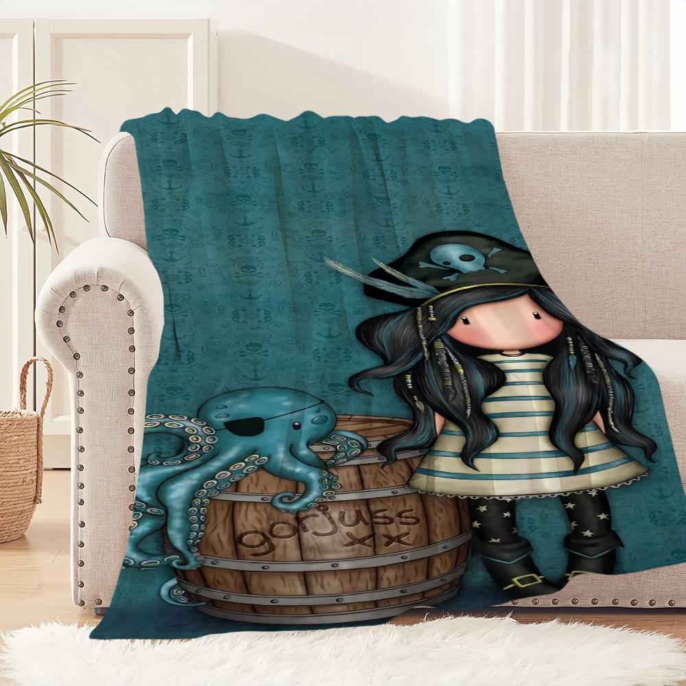 

Cute Little Girl Blanket Soft Plush Nap Sofa rug for Living G-Ggorjuss-S Room Warm Office Bedroom Birthday Home Travel Kid Gifts 30x40in
