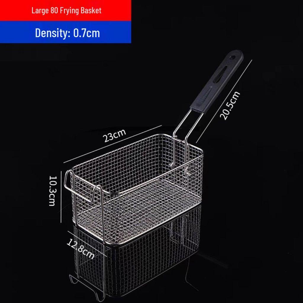304 Stainless Steel Frying Basket for Electric Fryer - Oil Control, Thickened Design for Frying Skewers and French Fries