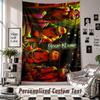 Wall Hanging Tapestry With Custom Name & Text, Teenage Mutant Ninja Turtles Decorative Tapestry For Bedroom