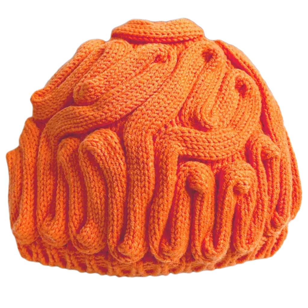 Novelty Knitting Cerebrum Hat for Female Warm Skull Hat Windproof and Comfortable Fashion Outdoor Skull Caps for Casual