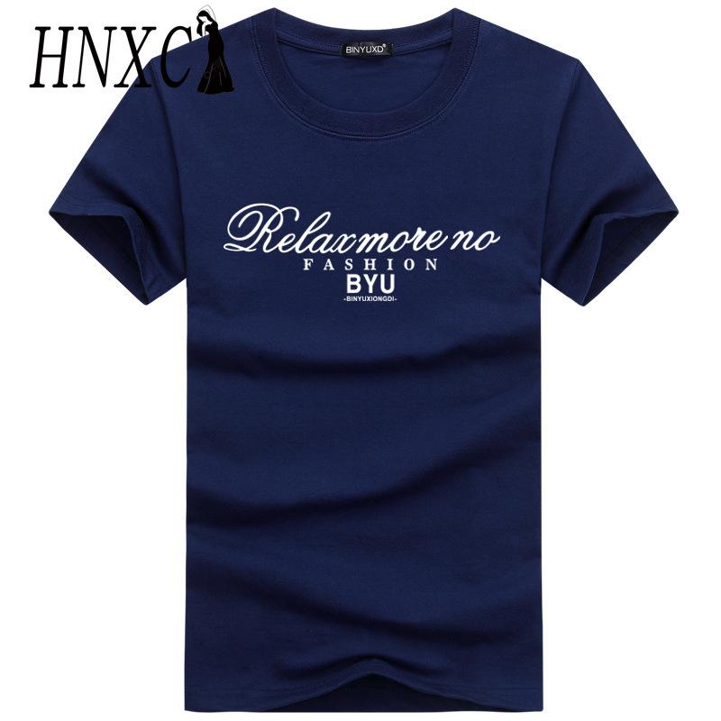 

Футболка с коротким рукавом из хлопка HNXC, мужская модная свободная рубашка с коротким рукавом и принтом «Сострадательная рубашка» XXXXXL темно-синий