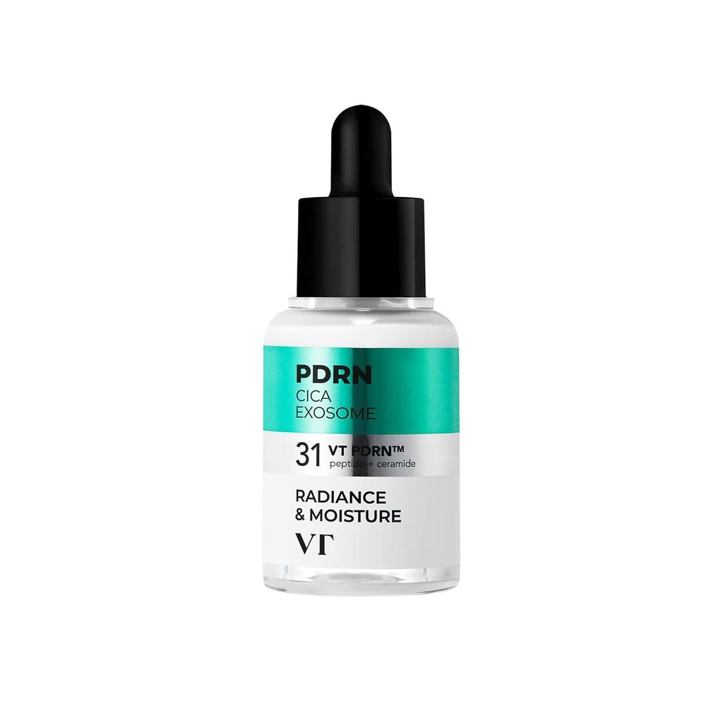 VT COSMÉTIQUES PDRN Cica Exosome Ampoule 30ml, Sérum Fermeté avec Peptide & Céramide pour Anti-Âge