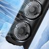Double-Headed Spray Air Conditioner Fan 3 Speeds Rechargeable USB Desk Air Cooler Night Light Easy Cooling for Office Home