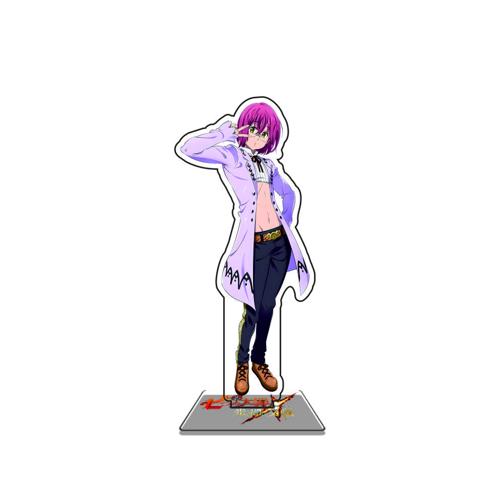 Anime Die Sieben Todsünden 15cm Acryl-Ständer Modellfigur Cosplay Plattenhalter Topper Fans Weihnachts-Schreibtisch-Dekoration Geschenk