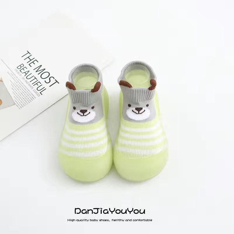 Summer/Autumn Baby Walker Shoes - Soft Sole, Non-slip Rubber Cartoon Floor Sock Shoes for Infants