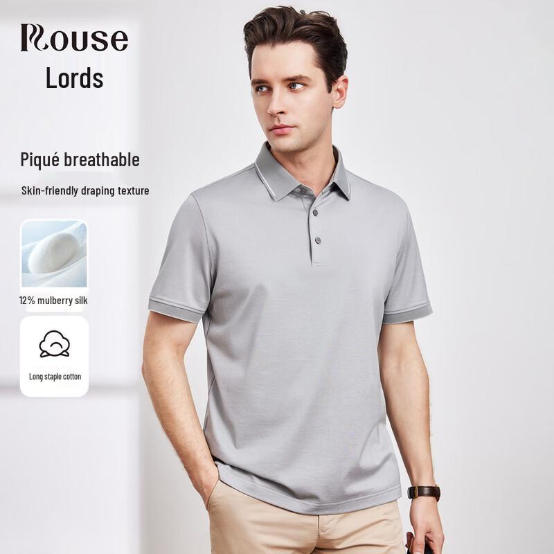 

Luotzi Silk-Blend Business Casual Polo Shirt 54