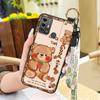 Phone Holder Protective Phone Case For ZTE Blade A53 Pro Durable Cute Back Cover Lanyard Anti-dust Fashion Design Ring