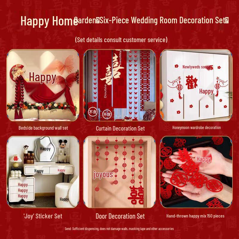 Handun Wedding Bedroom Wall Decor Set