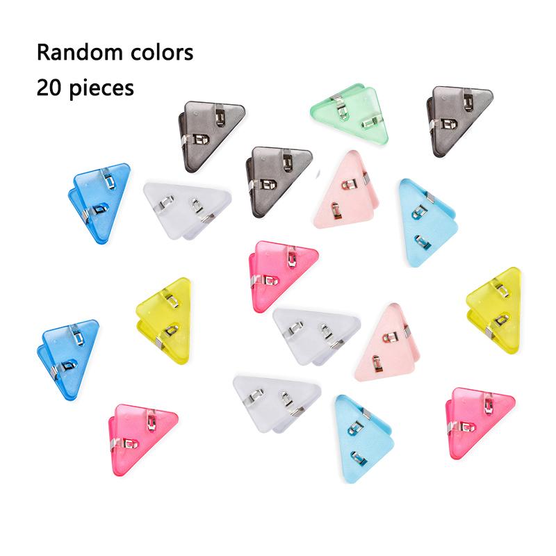 10/20-Piece Multi-Color Triangle Clips Multi-Functional Student Book Clips Document Organizer Folder Holder Desktop Storage Tool