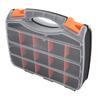 Double Side Parts Organizer with Removable Divider PVC Plastic Compartment Storage Box for