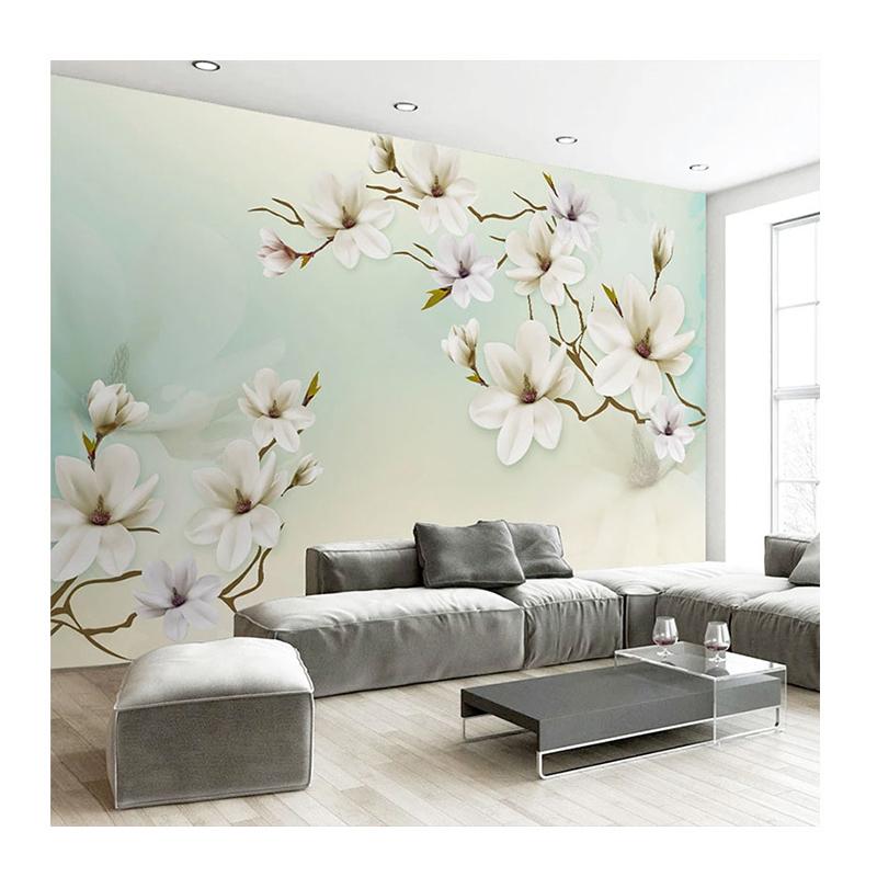 

Mural Wallpaper Modern Simple 3D Magnolia Flower Wall Mural Living Room TV Sofa Bedroom Home Decor 200 cm(W) x 140 cm(H)