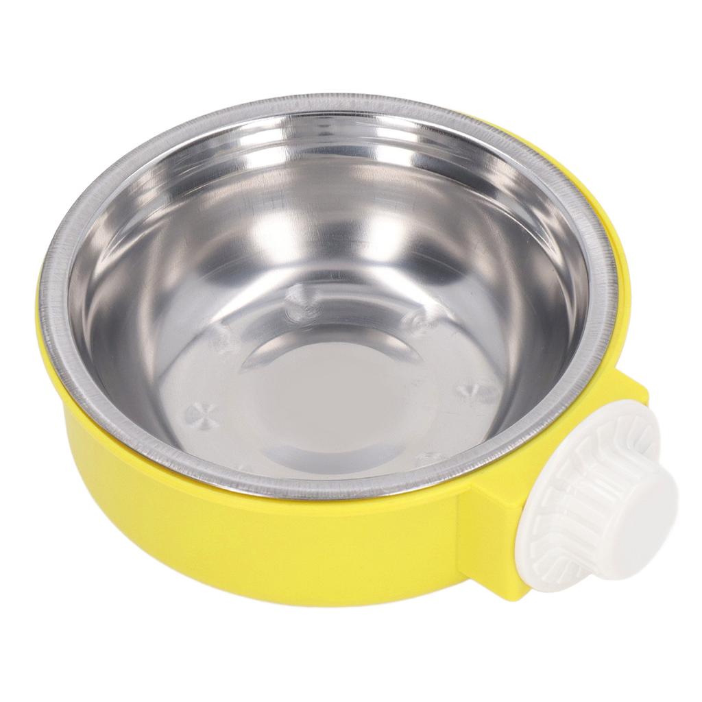 Hanging Pet Food Bowl Stainless Steel Thickening Fixed Pet Cage Single Bowl for Cats Dogs