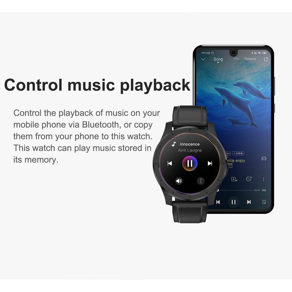 Chronus MX10 Business Smart Watch Men Music Game 256M RAM Bluetooth Call  IP68 Waterproof Sports Smart Watch for Android IOS(black) | Fruugo BH