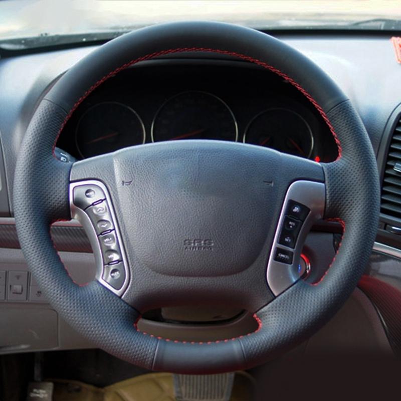 Potah volantu pro Hyundai Santa Fe 2006 2007 2008 2009 2010 2011 2012 Ručně šitý