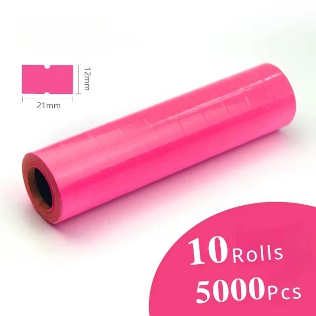 10 Rolls Price Label Tag for MX-5500 Price Gun Label Sticker, 5000pcs White and Color Retail Shop Price Gun Label