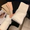 Xiaomi 1pair/2pcs Winter Women Plush Gloves, Windproof and Warm, Convenient for Indoor Work,Writing, Fashionable Daily Commuting Items