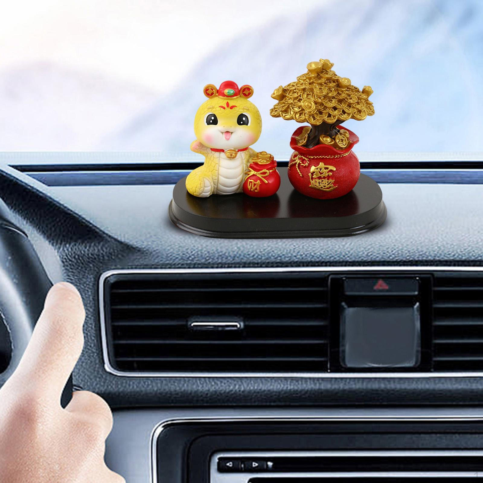 Фигурка змеи, фигурка животного, центральный элемент стола, домашняя скульптура из смолы, фен-шуй, статуэтка денежного дерева with Money Pouch