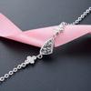Lindon Women Zircon 925 Sterling Silver Jewelry Geometric Bead Chain Link Bracelet Fashion Fine Wedding Gift for Girlfriend