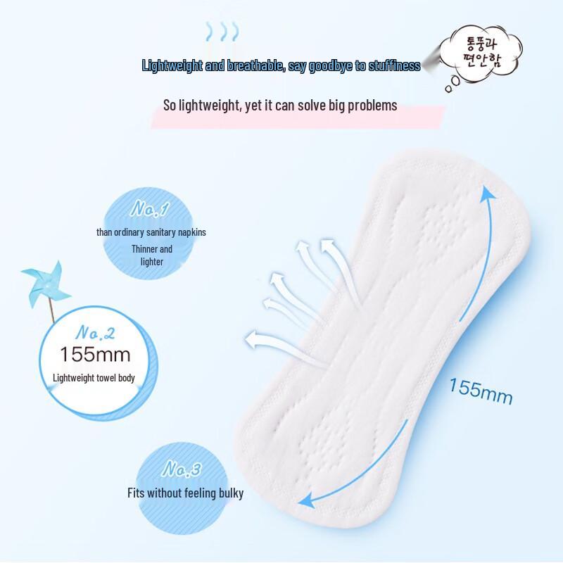 Eunjee Absorbante zilnice respirabile cu senzație de nor 155mm