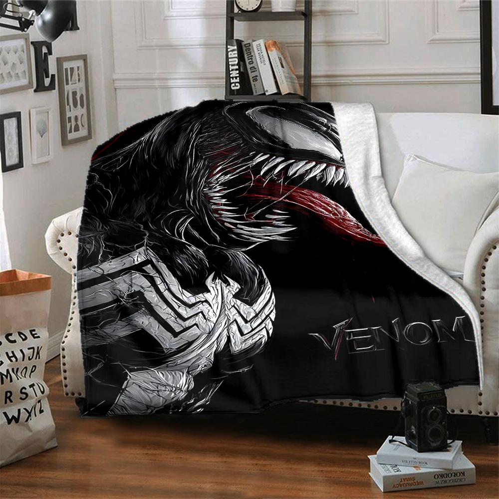 1pc Venom Moonlit Transformation flannel Blanket for Super Soft Cute Comfort Blanket for Travel Bedding Couch Sofa Blanket Y82524