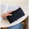 Portafoglio a tre ante con blocco RFID vintage, porta carte di credito retrò di grande capacità, pochette e organizer da donna