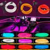 1M/2M LED dekorativní lampa do interiéru auta El drát Neonová páska Pro Auto DIY Flexibilní ambientní světlo USB Party atmosféra Dioda
