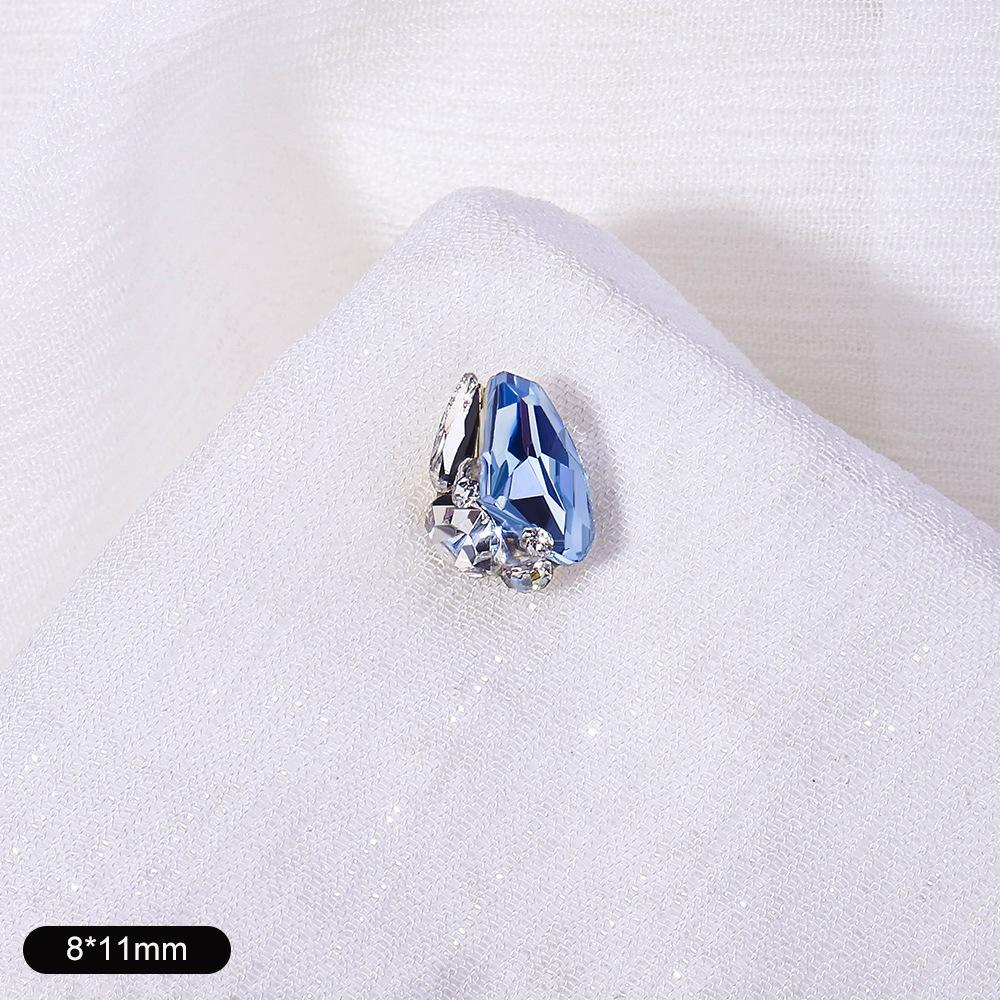 Nail Art Diamond Ball Stack Diamond Finished Nail Art Diamond Decoration Super Shiny Rectangle Right Angle Handmade Diamond Set With Pearl Decoration