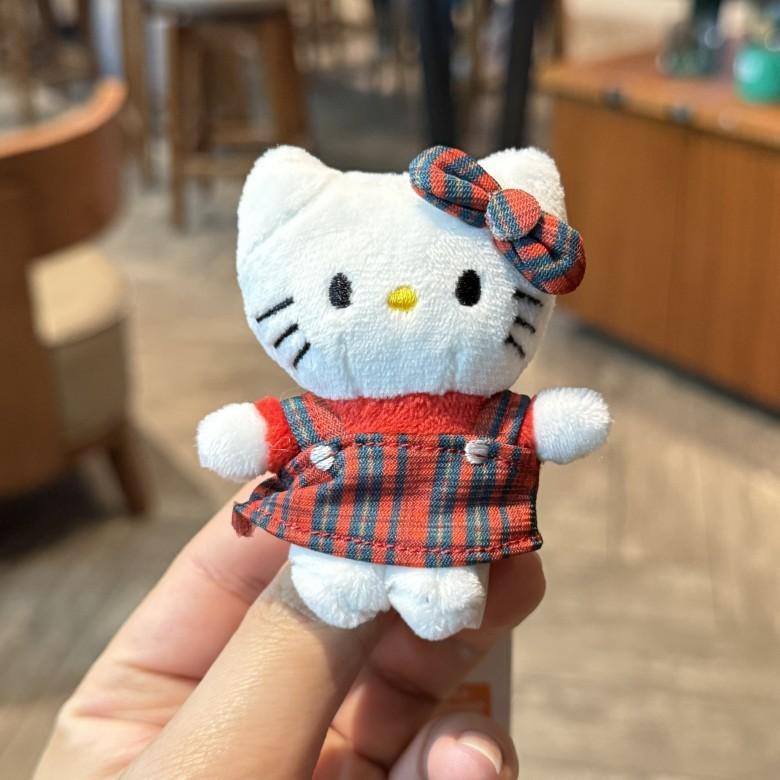 Плюшевый брелок Кт Кэт с баскетбольным мячом для коллекционеров и детей Cat Red Check Dress