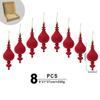 6pcs/Box Plastic Christmas Tree Ornament DIY Crafts Painted Plastic Cone Ornaments  Home Tree Decor