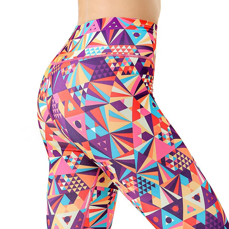New yoga pants women's quick-drying printed yoga fitness clothes high waist hip lift sports leggings