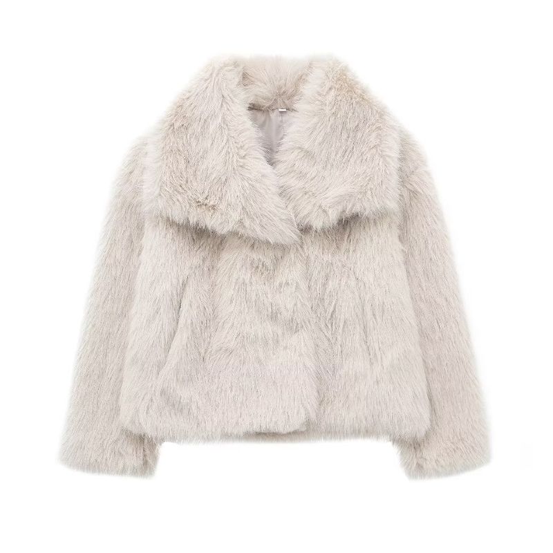 Western Style 2023 Autumn and Winter New Women Clothes Versatile Artificial Fur Effect Short Coat 4360240 712