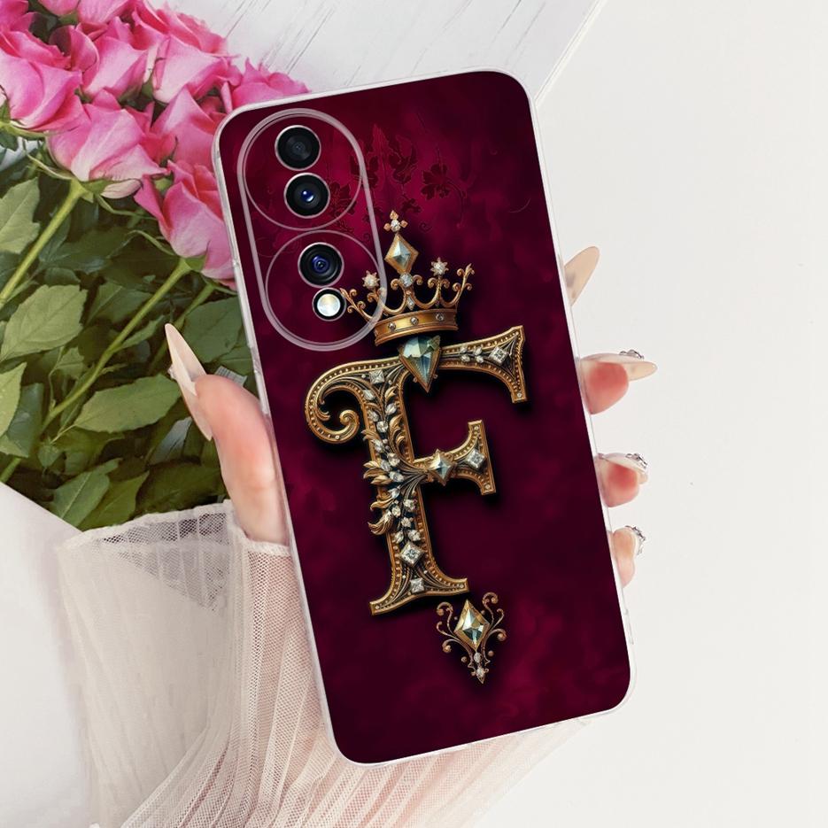 Für Honor 70 Pro Plus Hülle HPB-AN00 Luxus Krone Buchstaben Abdeckung Weiche Silikon Handyhülle Für Honor 70 Pro Honor70 Pro+ Funda Taschen