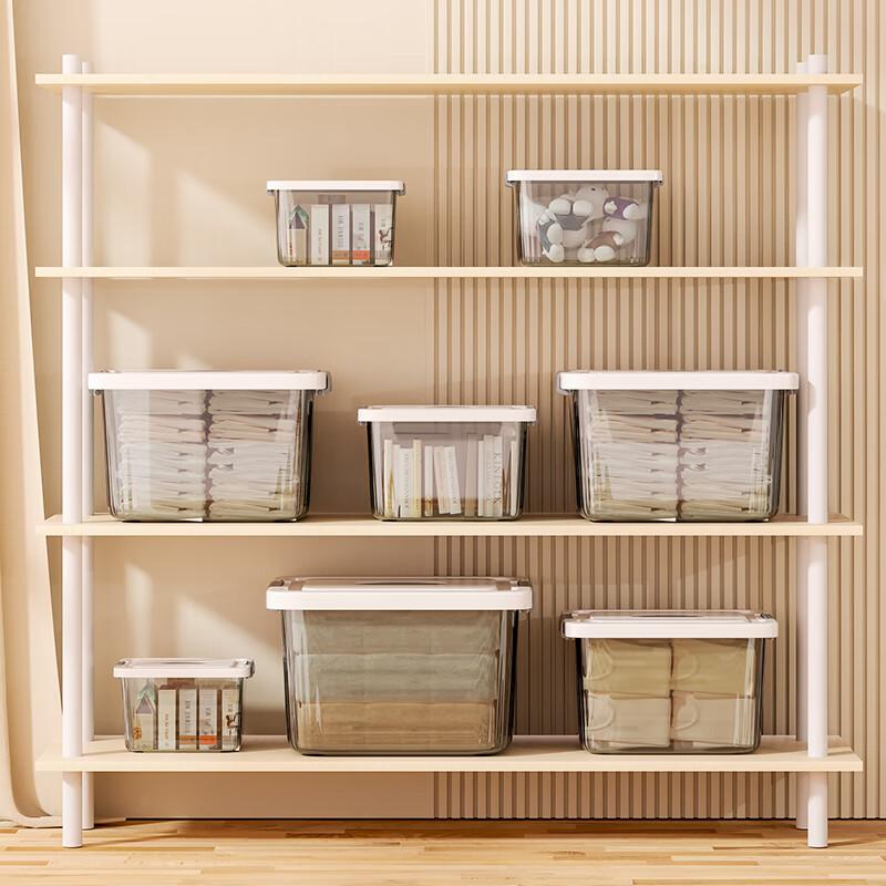 Jiadu Transparent Storage Box for Home And Car Use, Large Plastic Container for Clothes, Toys, And Organizatio