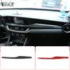 Carbon Fiber Style For Alfa Romeo Stelvio 2017-2020 Car Control Console Co-pilot Instrument Decorative Panel Interior Accessory