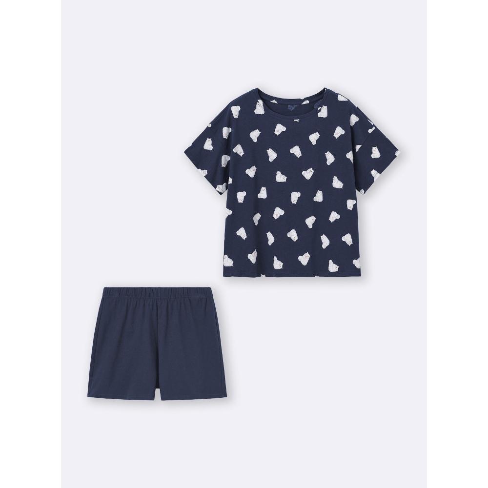 Gu By Uniqlo Cotton Color Lounge Set  Short Sleeve   Cat 