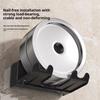 Wall-Mounted Hair Dryer Holder - No Drilling Required, Plastic Bathroom Storage Rack With Multiple Compartments For Hair Dryers