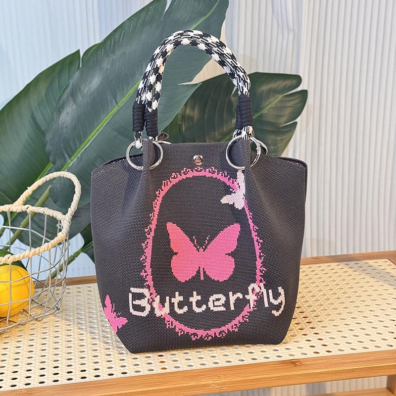 Southeast Asia Trendy Knitted Buckle Handbag - Large Capacity Commuter Tote
