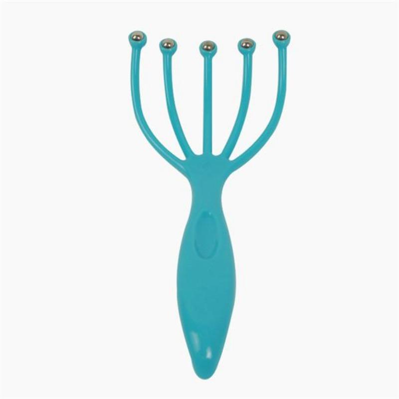 1PC Ball Comb Hair Massager Neck Massage Scalp Pressure Relaxation Spa Healing Scalp Brush Five Finger Massager