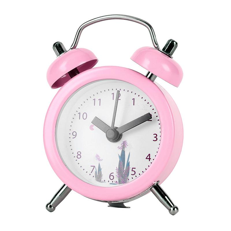 Internet celebrity mini alarm clock for students and children to wake up for simple creative dormitory desktop alarm metal ring clock