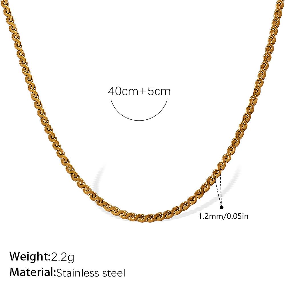Vielseitig Und Vielfältig Kette Schlangenknochen Geprägt Kettenstil Halskette Verdrehte Kette Edelstahl Vergoldet Personalisiert Frau