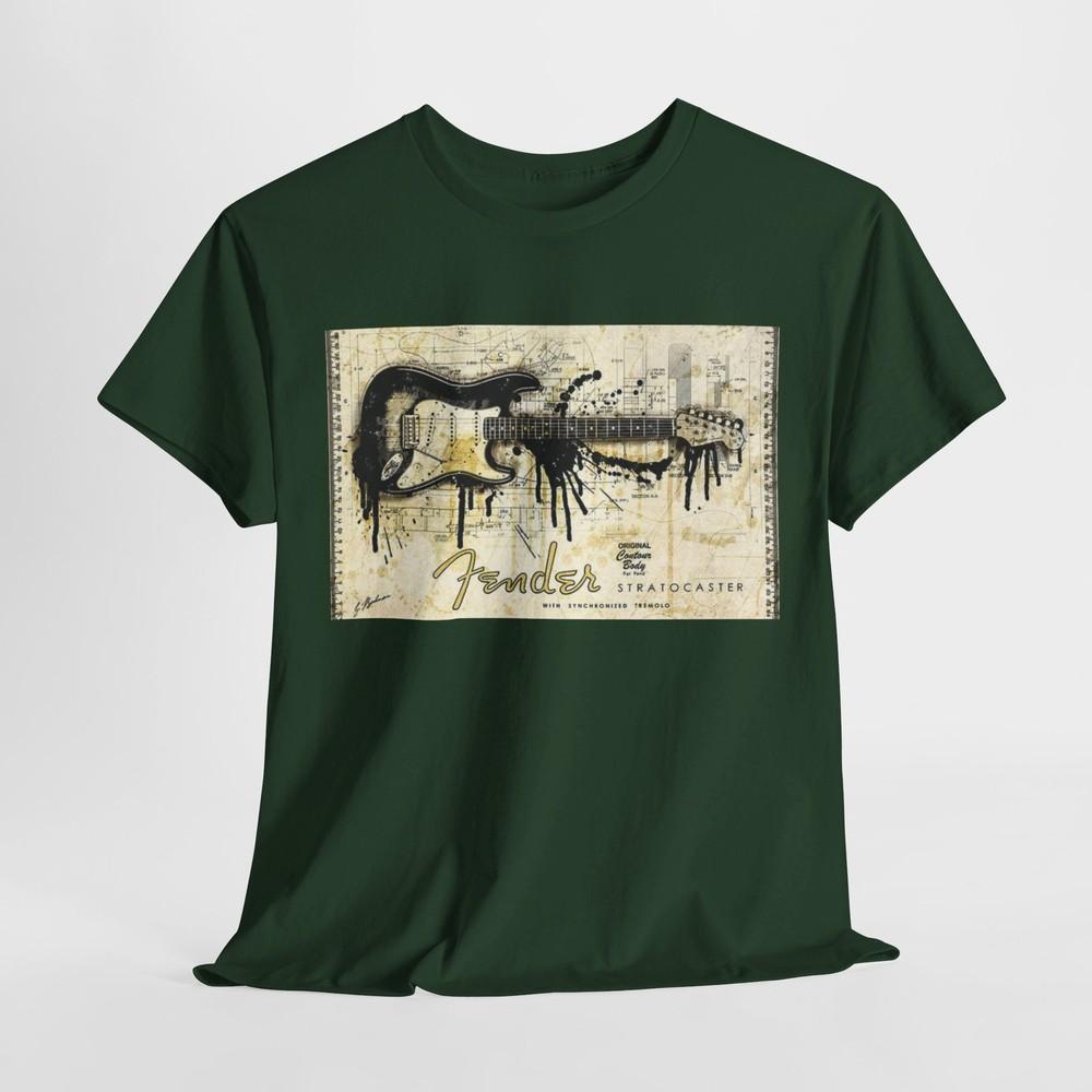 Хлопковая футболка унисекс в винтажном стиле с гитарой M